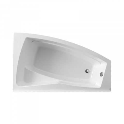 Cazi asimetrice, pe colt sau rotunde - Cada de baie Greta, stanga, alb 170 x 100 x 45 cm Fibrex