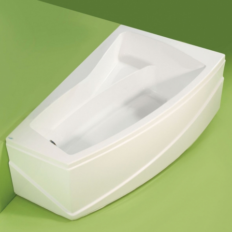 Cada de baie Greta, stanga, alb 170 x 100 x 45 cm Fibrex [2]
