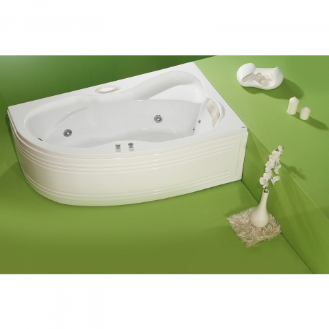 Cada de baie Nicole, stanga, alb 170 x 100 x 40.5 cm Fibrex [3]