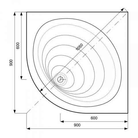 Cadita de dus ELIPSE 90 x 90 cm Belform [2]