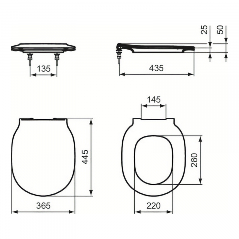 Capac vas WC SUBTIRE, inchidere lenta Connect Air Ideal Standard [6]