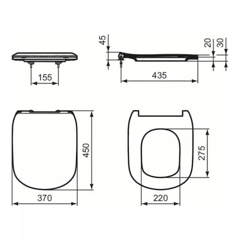 Capac vas WC SUBTIRE, inchidere lenta Tesi Ideal Standard [6]