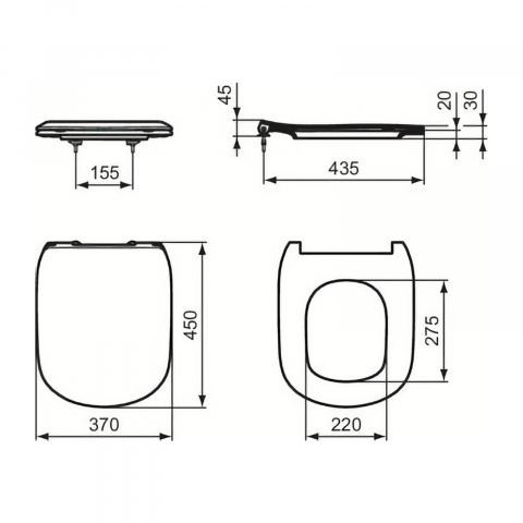 Capac vas WC, SUBTIRE Tesi Ideal Standard [6]