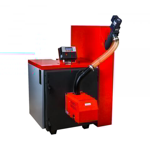 Cazane combustibil solid - Cazan cu arzator automat pe pellet Thermostahl PLC 80 80 kW