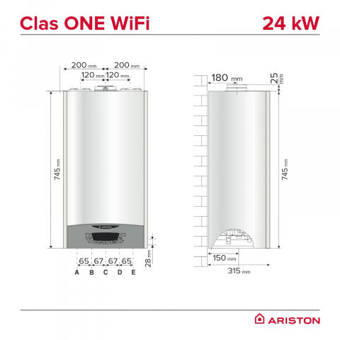 Centrala termica ARISTON Clas One WiFi 24 kW, ACM + AT [6]