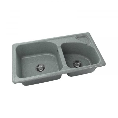 Chiuvete compozite - Chiuveta cu doua cuve 204259 PLATINA FAT