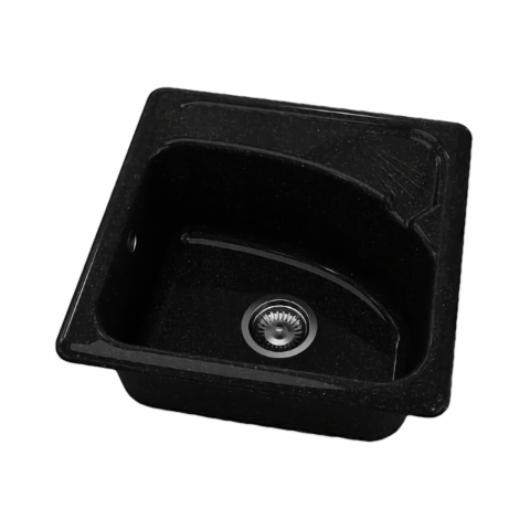 Chiuvete compozite - Chiuveta cu sapuniera 201422 GALAXY BLACK FAT