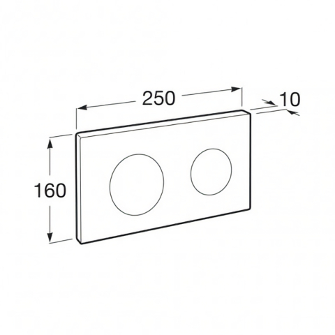 Clapeta cromata de actionare pentru rezervor incastrat PL10 In-Wall Roca [1]