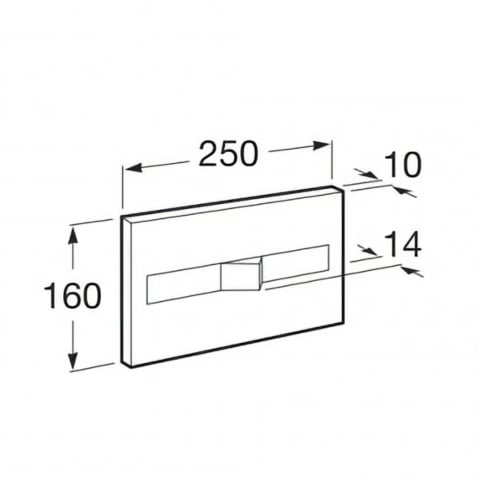 Clapeta cromata de actionare pentru rezervor incastrat PL2 In-Wall Roca [1]