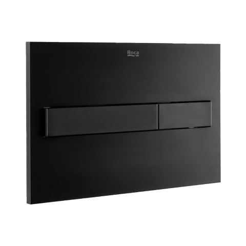 Baie - Clapeta dubla actionare negru mat pentru rezervor incastrat PL7 In-Wall Roca