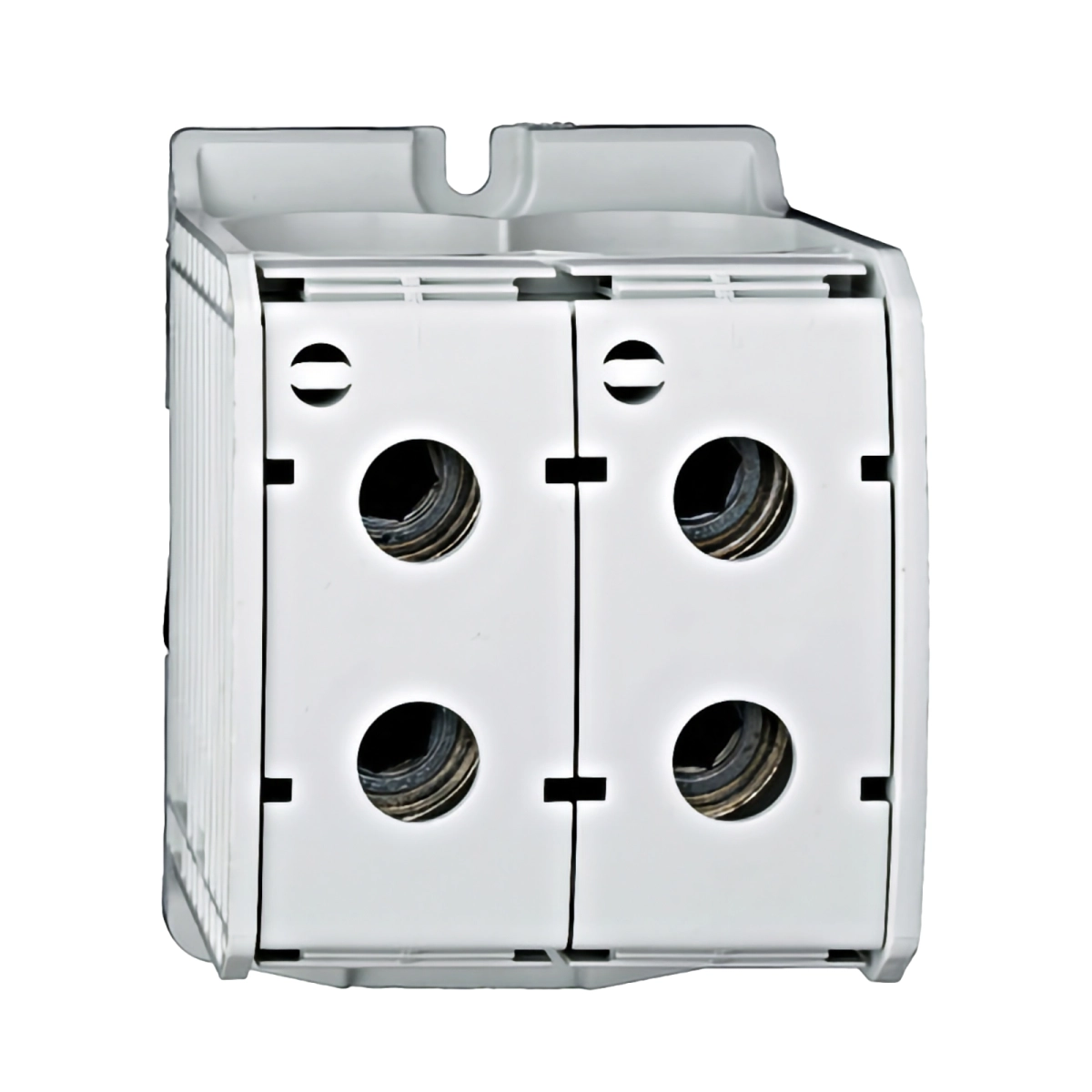 Tablouri electrice, disjunctoare si sigurante - CLEMA DUBLA (2*1P) AL-CU, GRI, 300MMP / 240MMP CU PIN