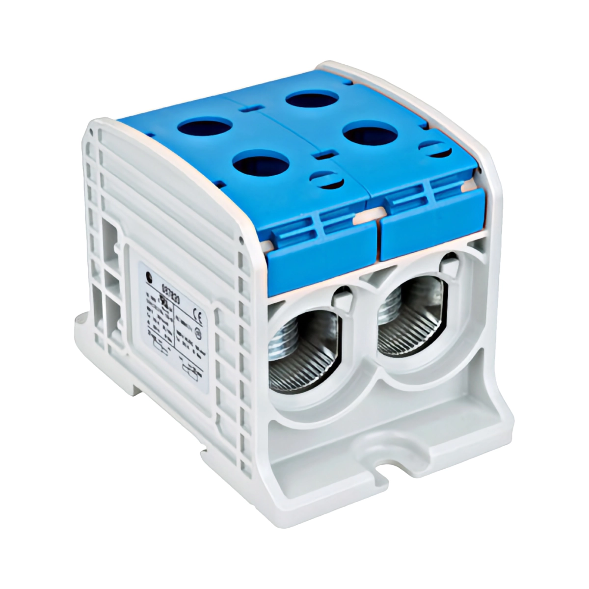 Tablouri electrice, disjunctoare si sigurante - CLEMA DUBLA AL-CU,1 P. ALBASTRU, 185MMP / 150MMP CU PIN