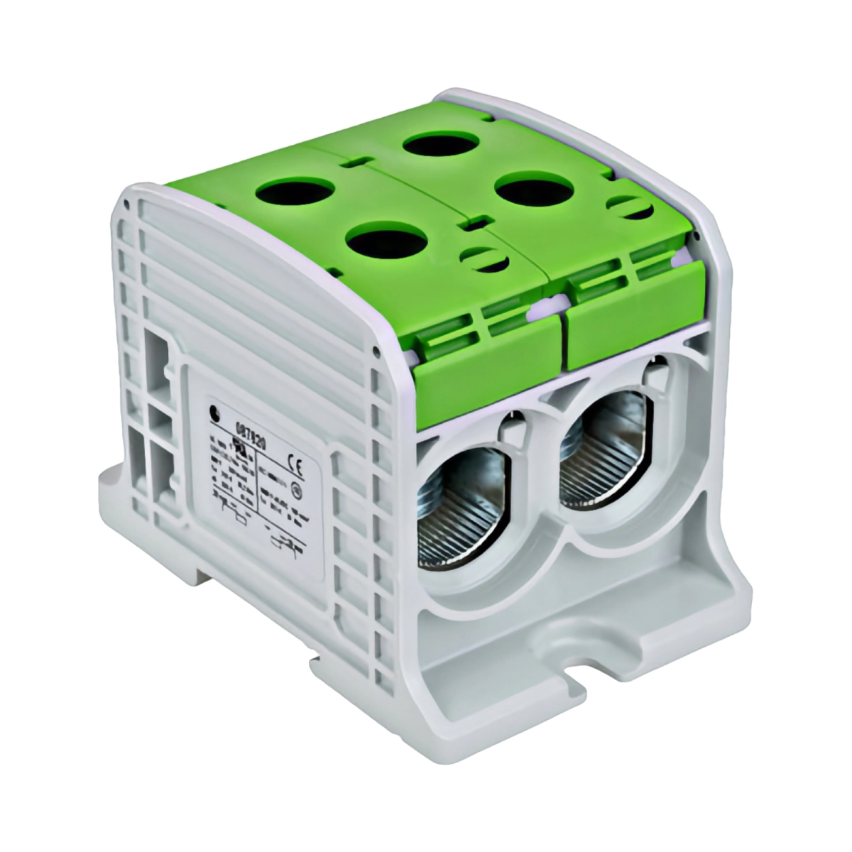 Tablouri electrice, disjunctoare si sigurante - CLEMA DUBLA AL-CU,1 P. VERDE, 185MMP / 150MMP CU PIN