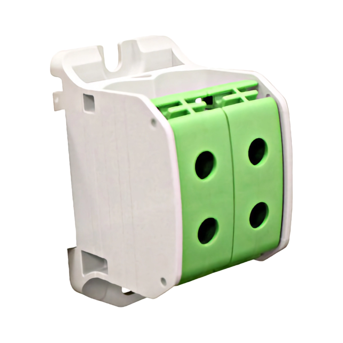 Tablouri electrice, disjunctoare si sigurante - CLEMA DUBLA AL-CU,1 P. VERDE, 50MMP / 35MMP CU PIN
