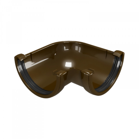 Colectare ape pluviale - Coltar jgheab PVC D.90 mm clasic maro