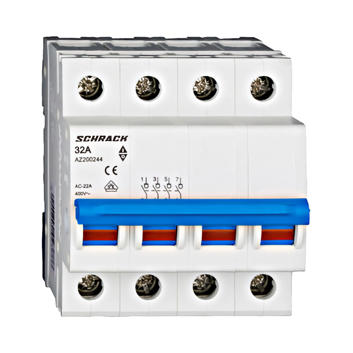 Tablouri electrice, disjunctoare si sigurante - COMUTATOR PRINCIPAL MODULAR 32A, 4-POLI
