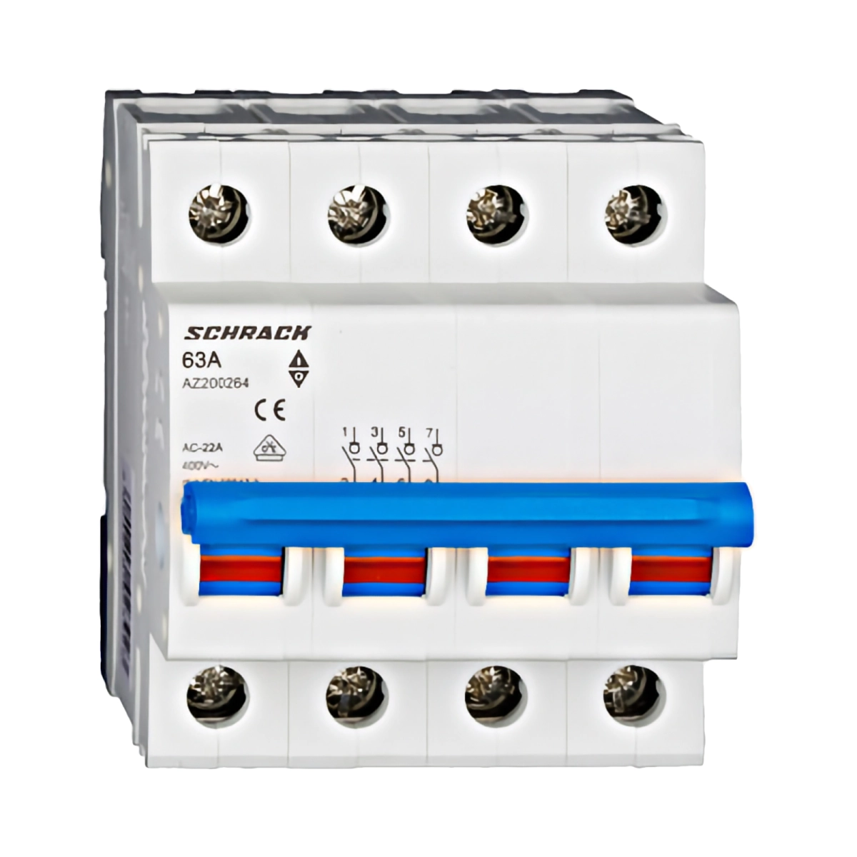 Tablouri electrice, disjunctoare si sigurante - COMUTATOR PRINCIPAL MODULAR 63A, 4-POLI