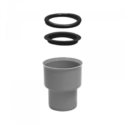 Canalizare interioara PP - Conector PP fonta D.50 mm inel si garnitura dubla