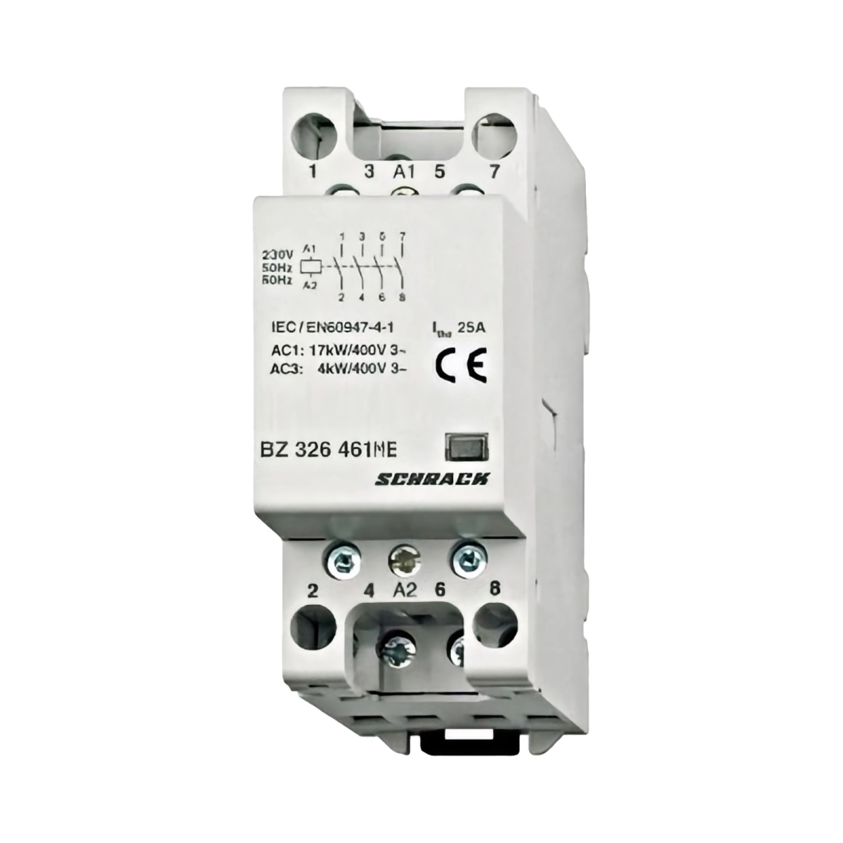 Tablouri electrice, disjunctoare si sigurante - CONTACTOR MODULAR (2UH) 25A, 4 ND, 230V AC, SERIA AMPARO
