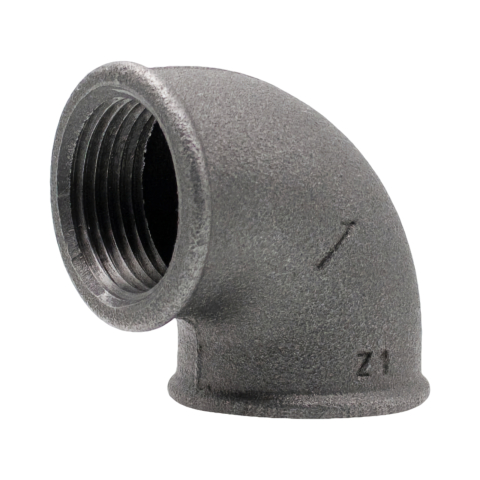 Tevi, fitinguri si accesorii pentru instalatii gaz - Cot 90 grade negru 1" filet interior - interior Klass