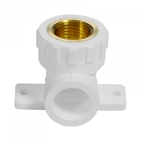 Tevi si fitinguri PP-R - Cot PPR D.20 x 1/2" cu talpa Valrom