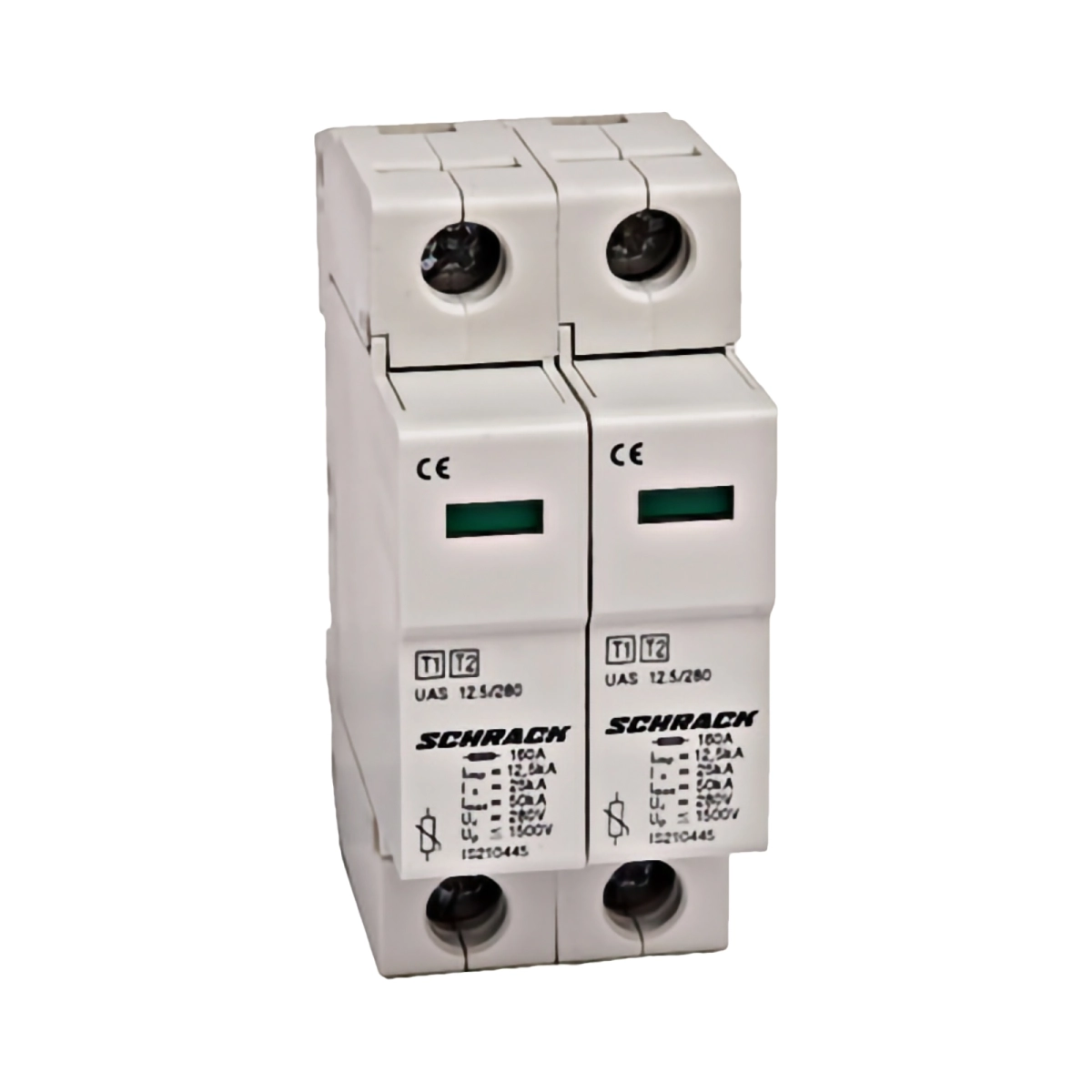 Tablouri electrice, disjunctoare si sigurante - DESCARCATOR COMPLET T1+T2/BC 2+0, 12,5 KA/280V - SERIA UAS