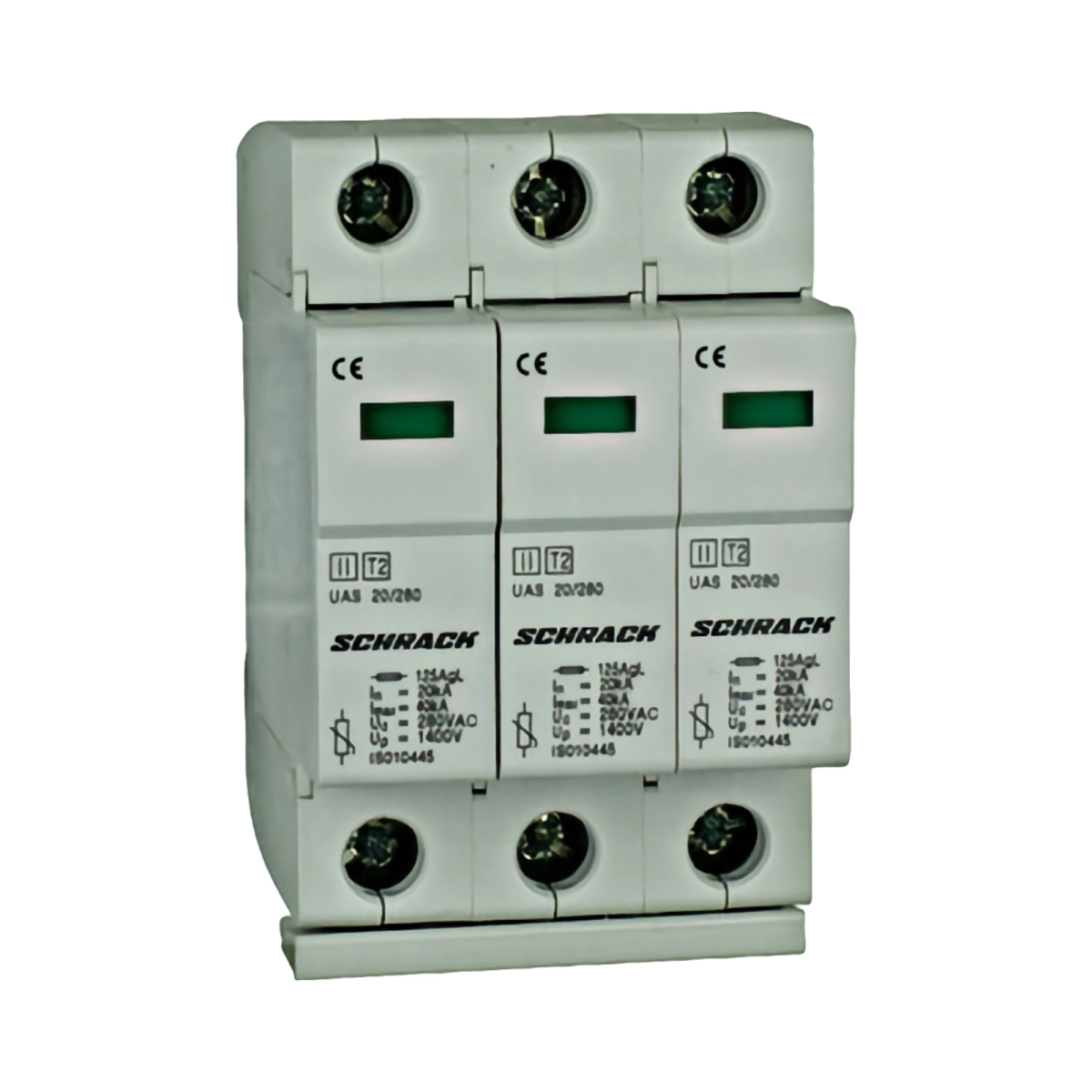 Tablouri electrice, disjunctoare si sigurante - DESCARCATOR COMPLET, T2/C, 3P, 3X20KA/280V - SERIA UAS