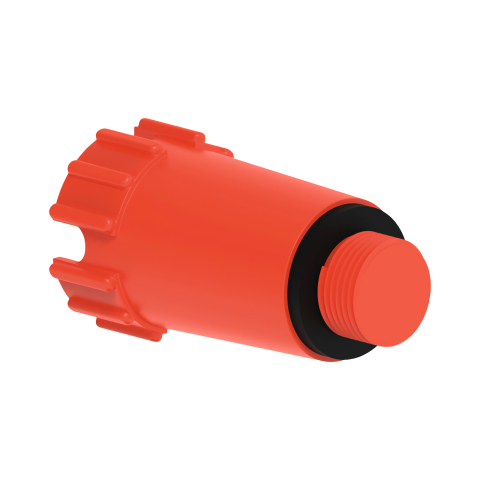 Tevi si fitinguri PP-R - Dop de proba PPR, lung, rosu, cu oring 1/2" Eurociere
