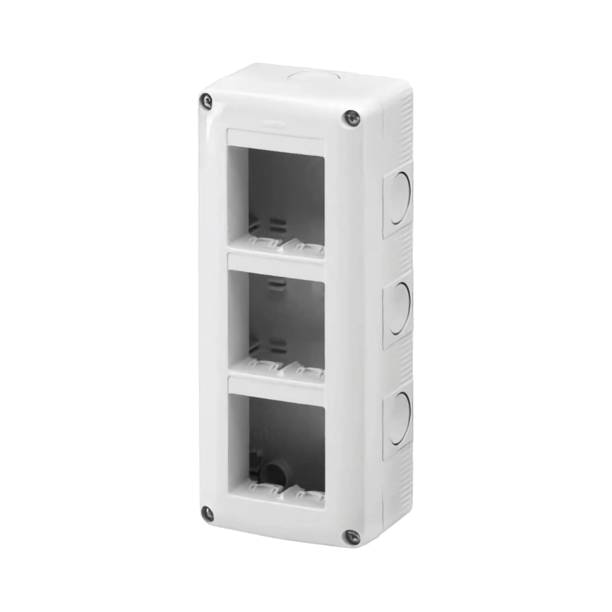 Accesorii prize si intrerupatoare - DOZA APARENTA VERTICALA 3X2M IP40 GEWISS | GW27022