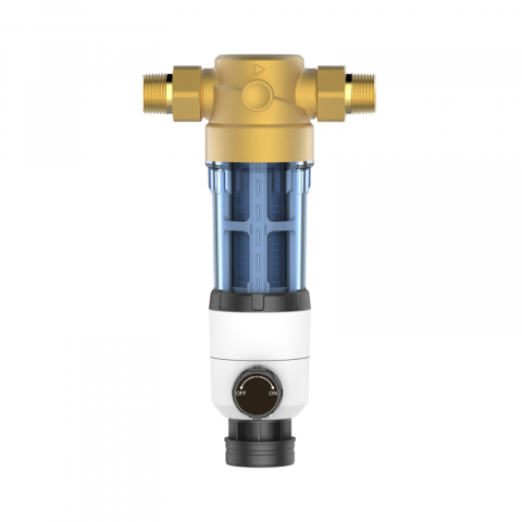 Tratare si filtrare apa potabila - Filtru purjare aquaPUR Q= 4 mc/h IN-OUT 3/4" filet exterior HOL cartus inox 90 microni