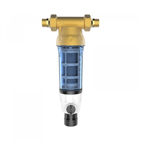 Tratare si filtrare apa potabila - Filtru purjare aquaPUR Q= 8 mc/h IN-OUT 1" filet exterior HOL cartus inox 90 microni Valrom