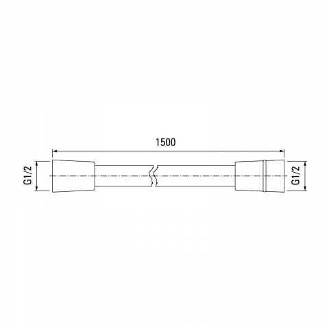 Furtun de dus 1500 mm Black Valvex [1]