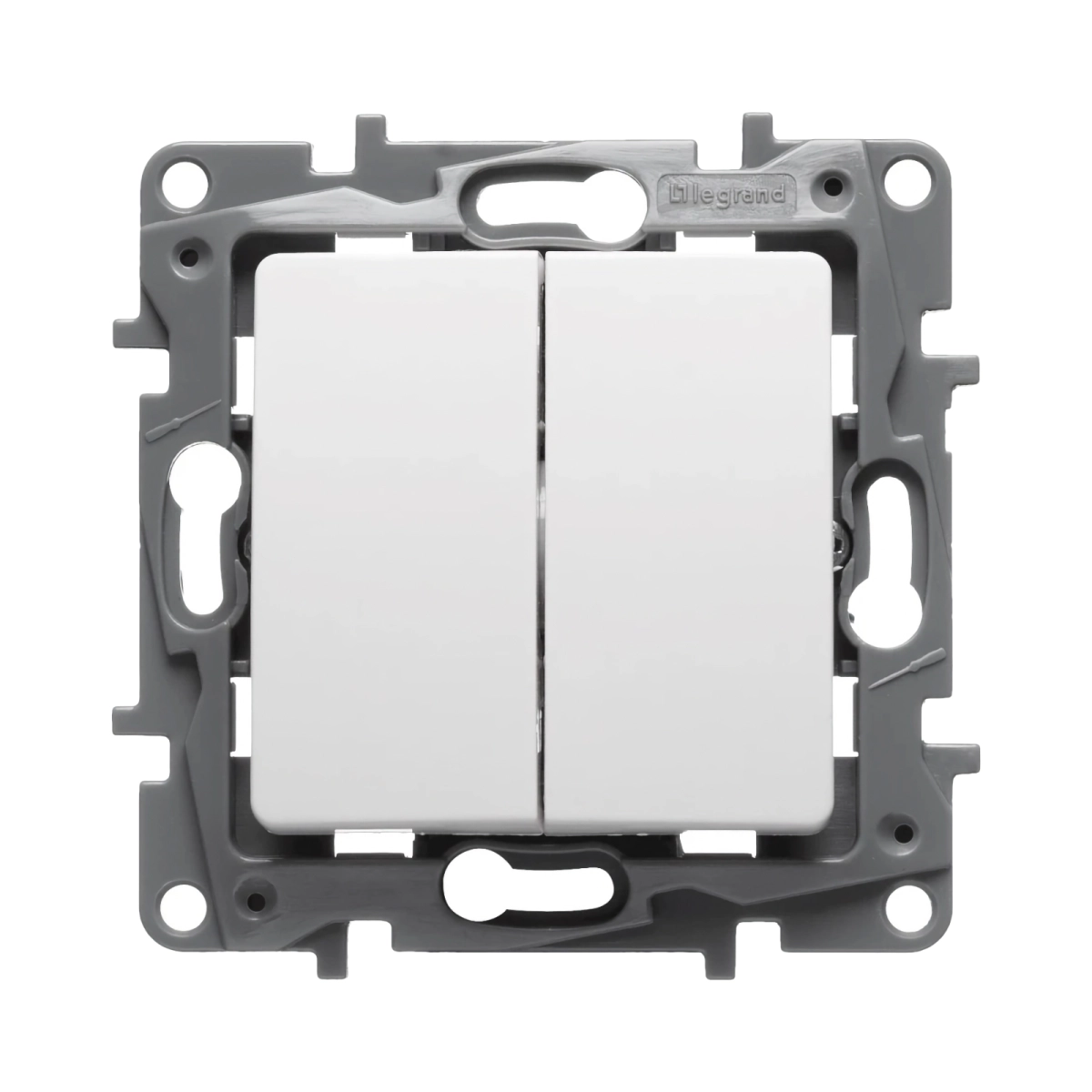 Intrerupatoare - INTRERUPATOR DUBLU CAP SCARA 10A ALB SALBEI - LEGRAND