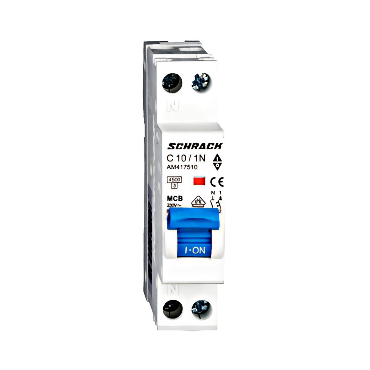 Echipamente electrice - INTRERUPTOR AUTOMAT AMPARO, 4,5KA, C10A, 1P+N, 1MODUL