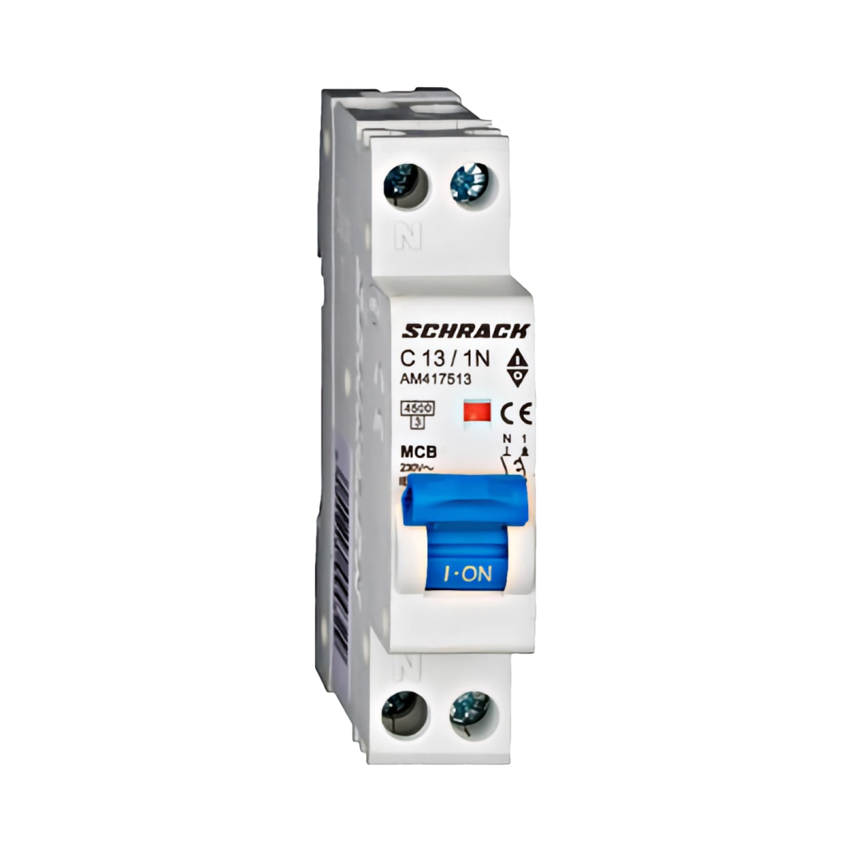 Echipamente electrice - INTRERUPTOR AUTOMAT AMPARO, 4,5KA, C13A, 1P+N, 1MODUL