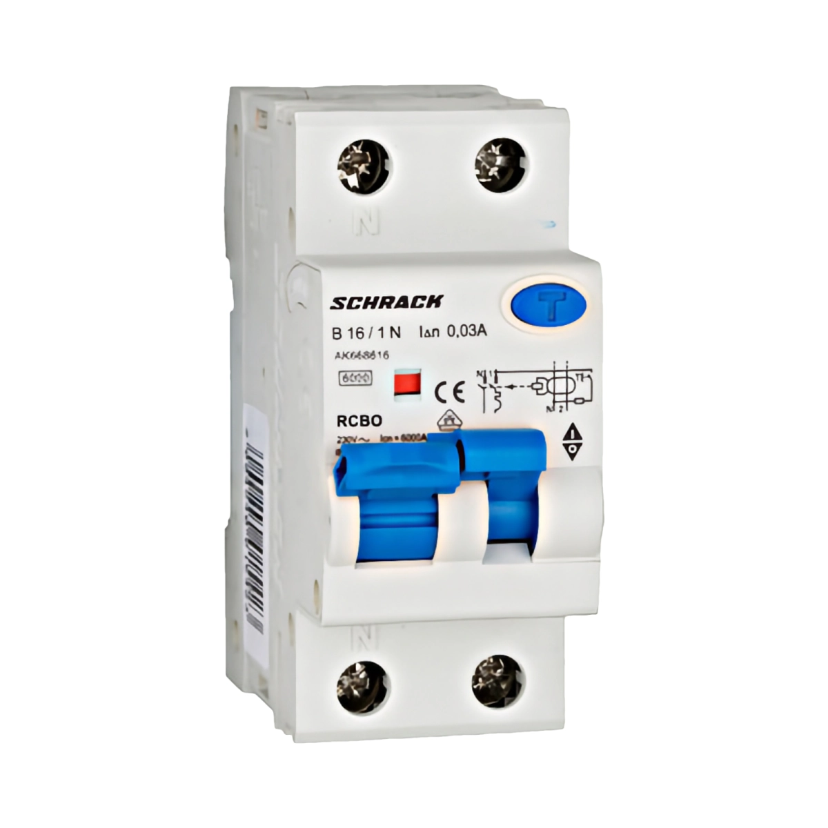 Echipamente electrice - INTRERUPTOR AUTOMAT+DIF. 1P+N, AMPARO 6KA, B 16A, 30MA,TIP A