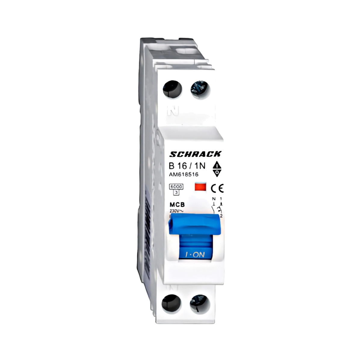 Echipamente electrice - INTRERUPTOR AUTOMAT MODULAR AMPARO, 6KA, B 16A, 1P+N, 1UH