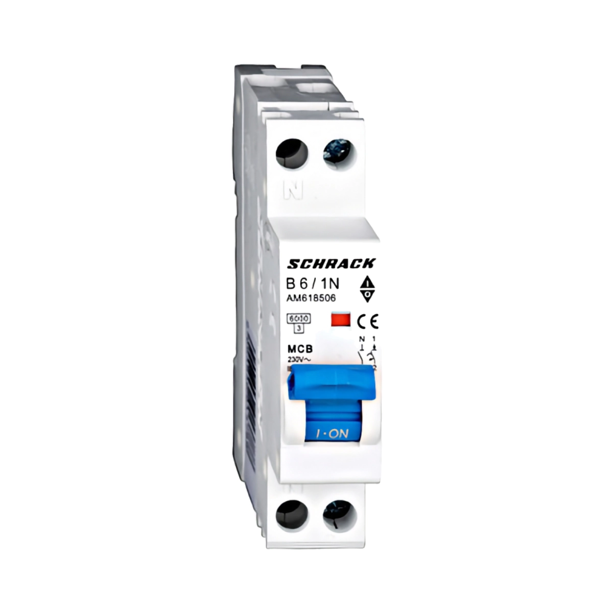 Echipamente electrice - INTRERUPTOR AUTOMAT MODULAR AMPARO, 6KA, B 6A, 1P+N, 1UH