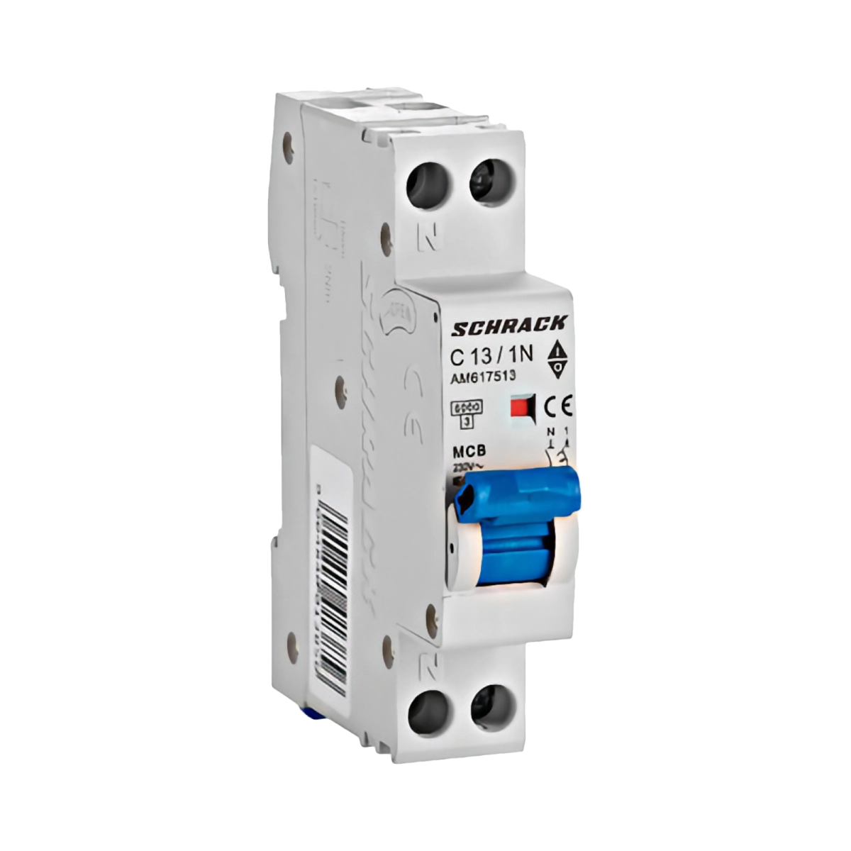 Echipamente electrice - INTRERUPTOR AUTOMAT MODULAR, AMPARO 6KA, C 13A, 1P+N, 1UH