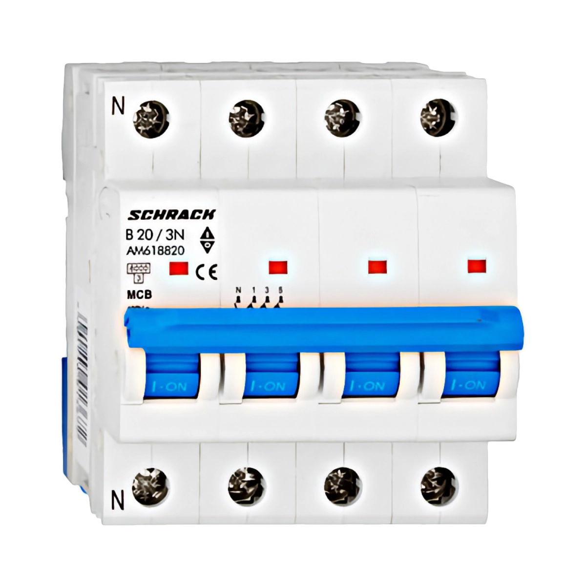 Echipamente electrice - INTRERUPTOR AUTOMAT MODULAR (MCB) AMPARO 6KA, B 20A, 3P+N