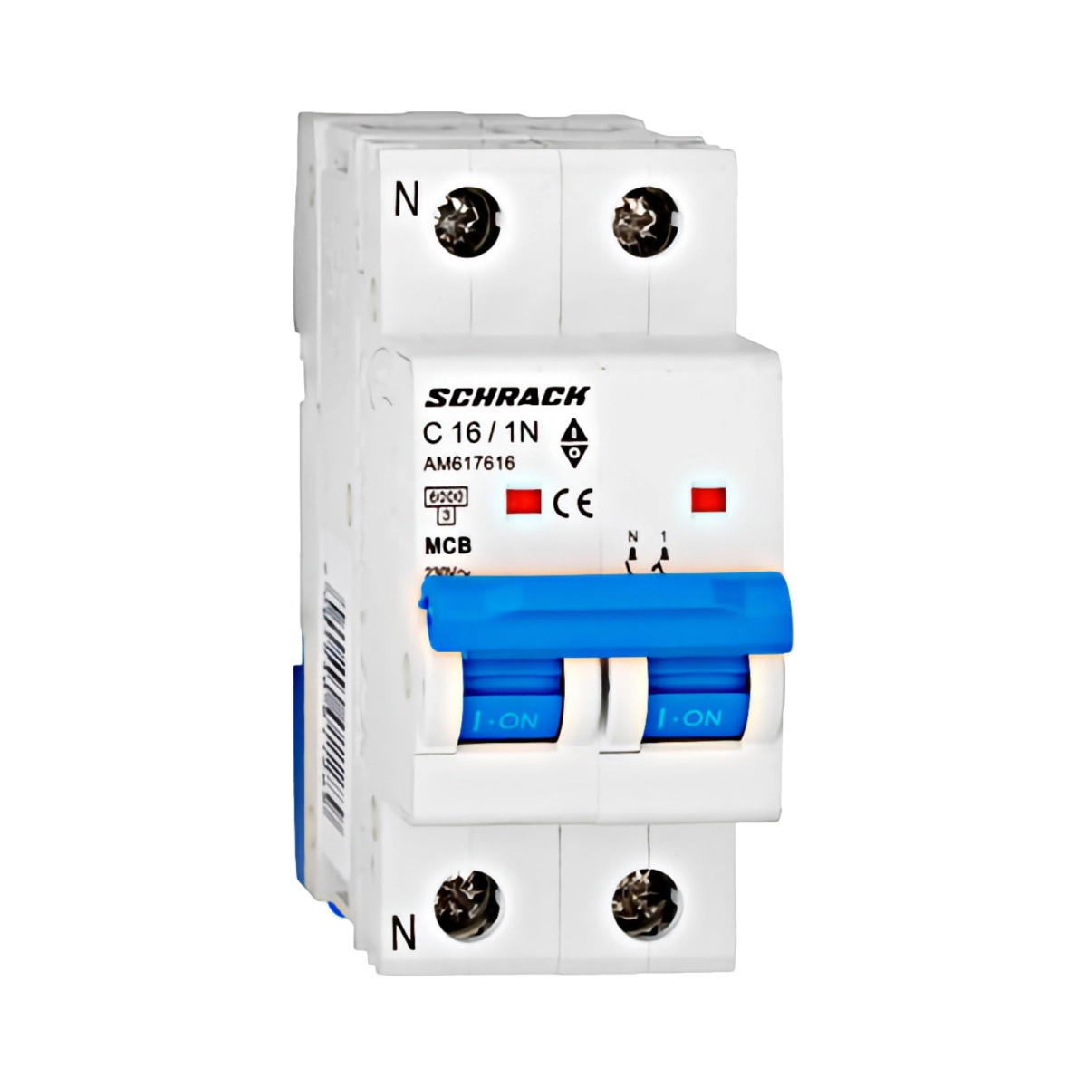 Echipamente electrice - INTRERUPTOR AUTOMAT MODULAR (MCB) AMPARO 6KA, C 16A, 1P+N