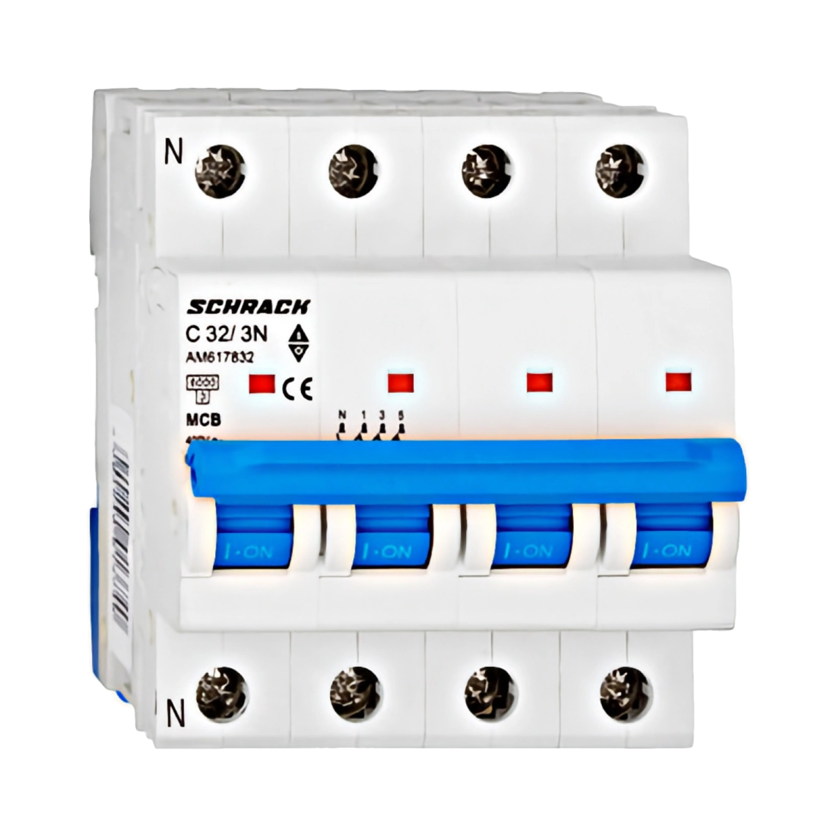 Echipamente electrice - INTRERUPTOR AUTOMAT MODULAR (MCB) AMPARO 6KA, C 32A, 3P+N