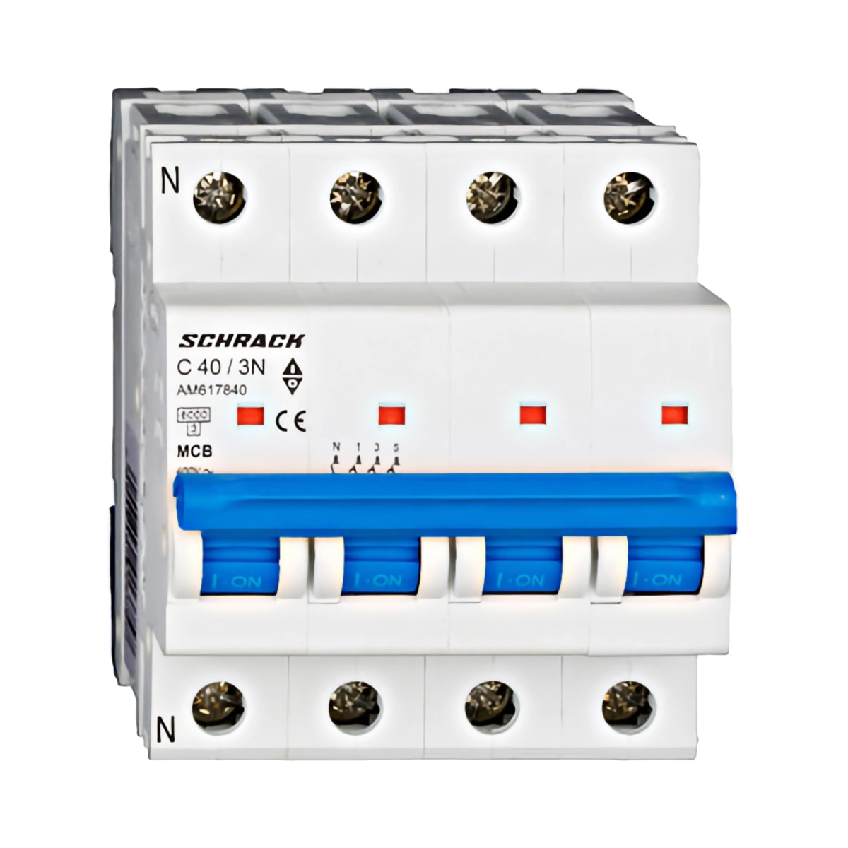 Echipamente electrice - INTRERUPTOR AUTOMAT MODULAR (MCB) AMPARO 6KA, C 40A, 3P+N