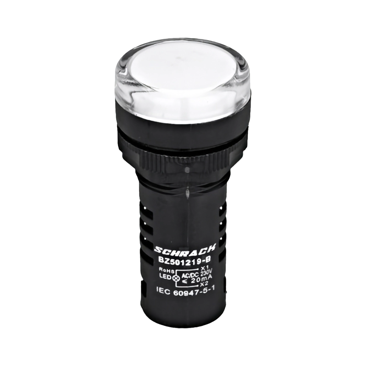 Tablouri electrice, disjunctoare si sigurante - LAMPA DE SEMNALIZARE CU LED, MONOBLOC, 230V-AC/DC, ALB