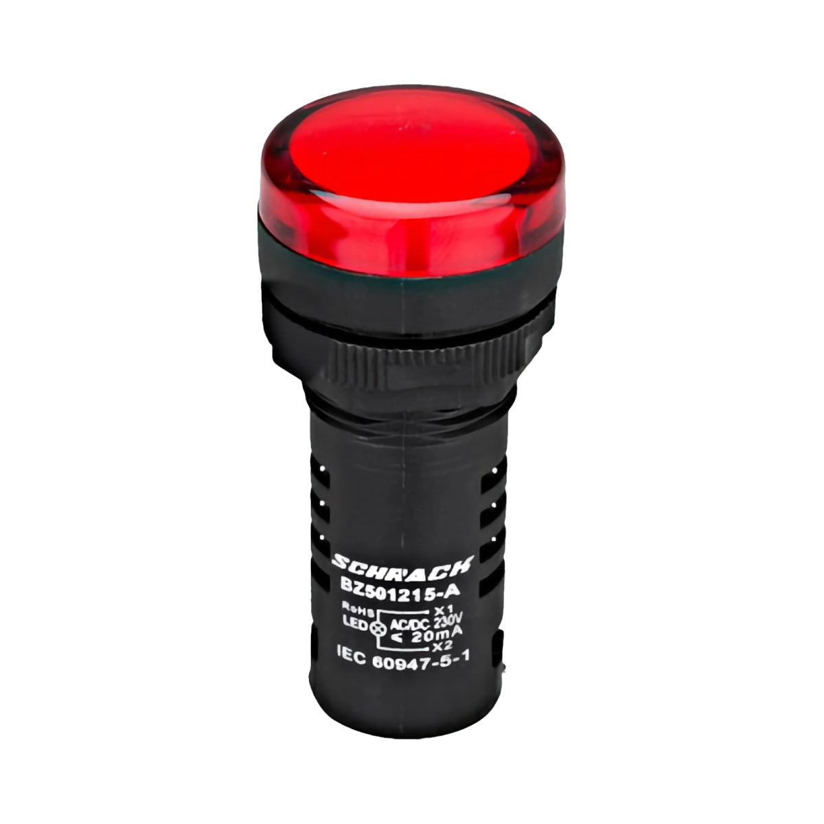 Tablouri electrice, disjunctoare si sigurante - LAMPA DE SEMNALIZARE CU LED, MONOBLOC, 230V-AC/DC, ROSU