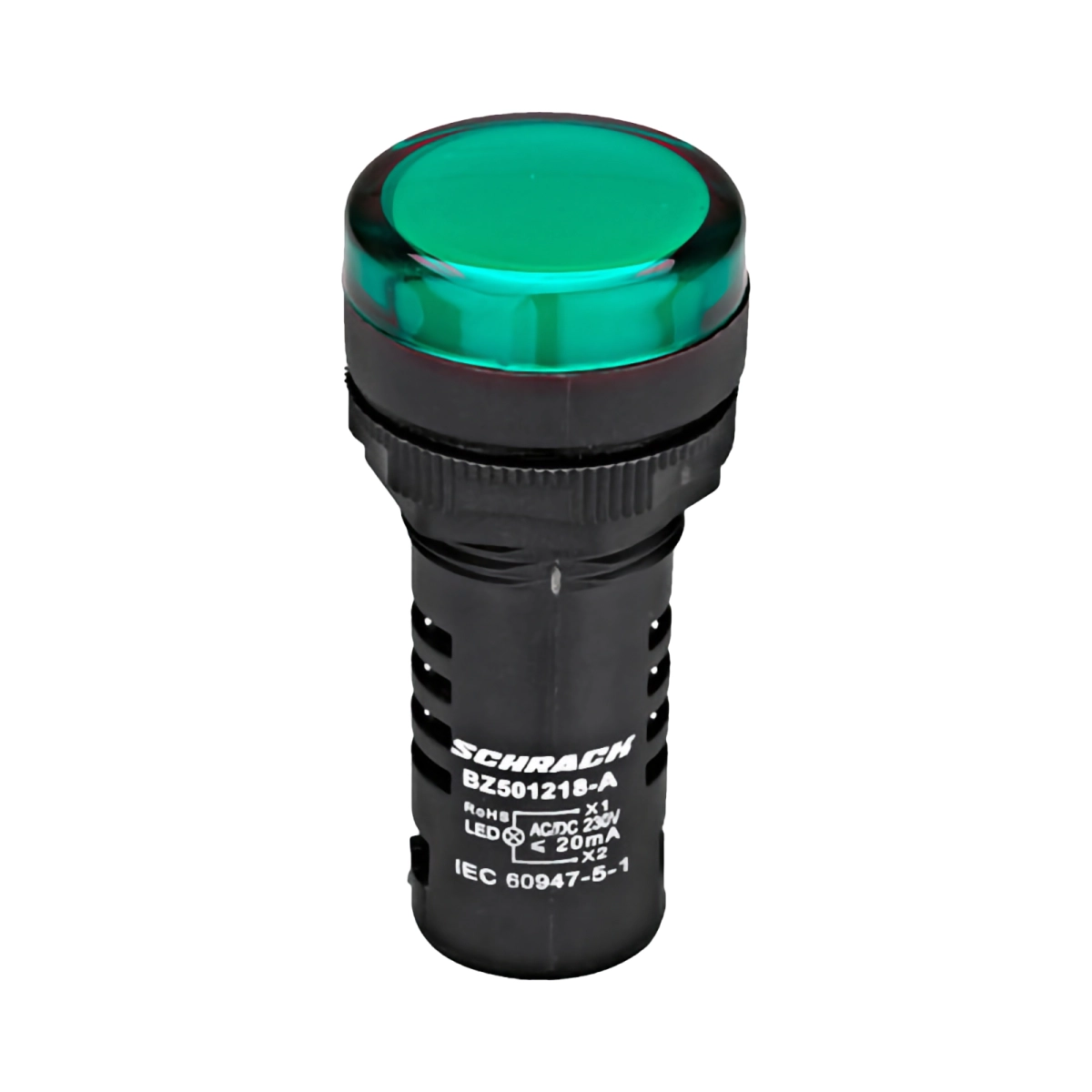 Tablouri electrice, disjunctoare si sigurante - LAMPA DE SEMNALIZARE CU LED, MONOBLOC, 230V-AC/DC, VERDE
