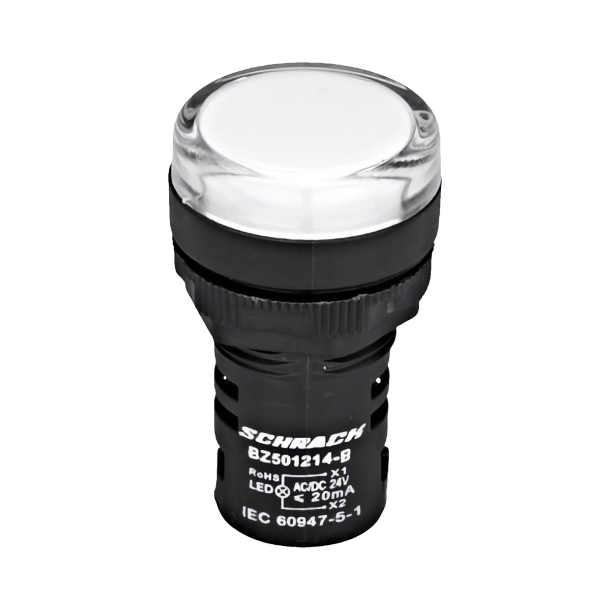 Tablouri electrice, disjunctoare si sigurante - LAMPA DE SEMNALIZARE CU LED, MONOBLOC, 24V-AC/DC, ALB