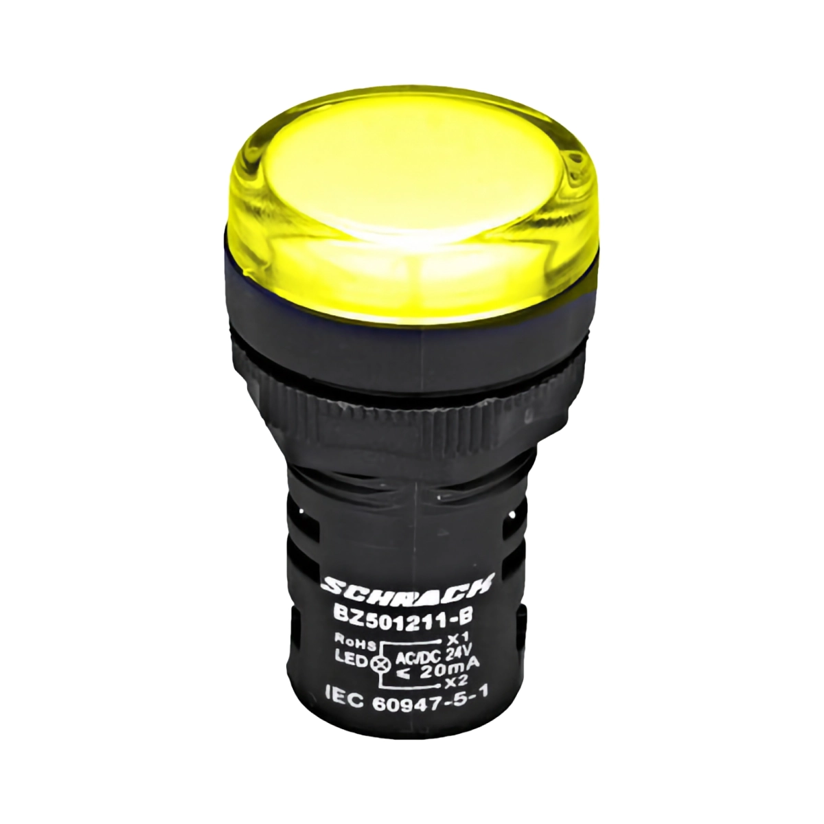 Tablouri electrice, disjunctoare si sigurante - LAMPA DE SEMNALIZARE CU LED, MONOBLOC, 24V-AC/DC, GALBEN