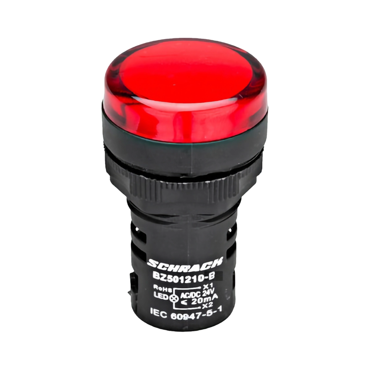 Tablouri electrice, disjunctoare si sigurante - LAMPA DE SEMNALIZARE CU LED, MONOBLOC, 24V-AC/DC, ROSU