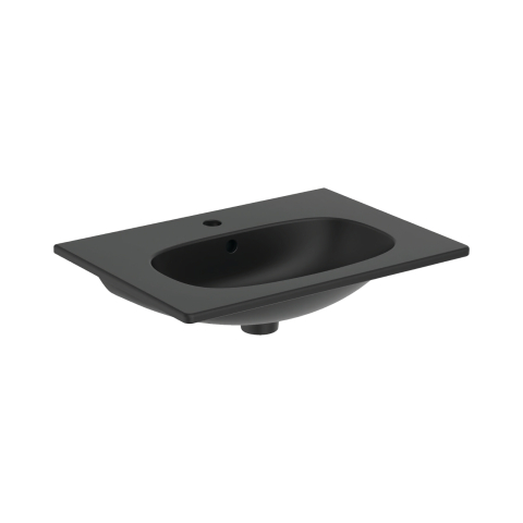 Lavoare si piedestale - Lavoar 60 cm TESI pentru montaj pe mobilier negru mat Ideal Standard